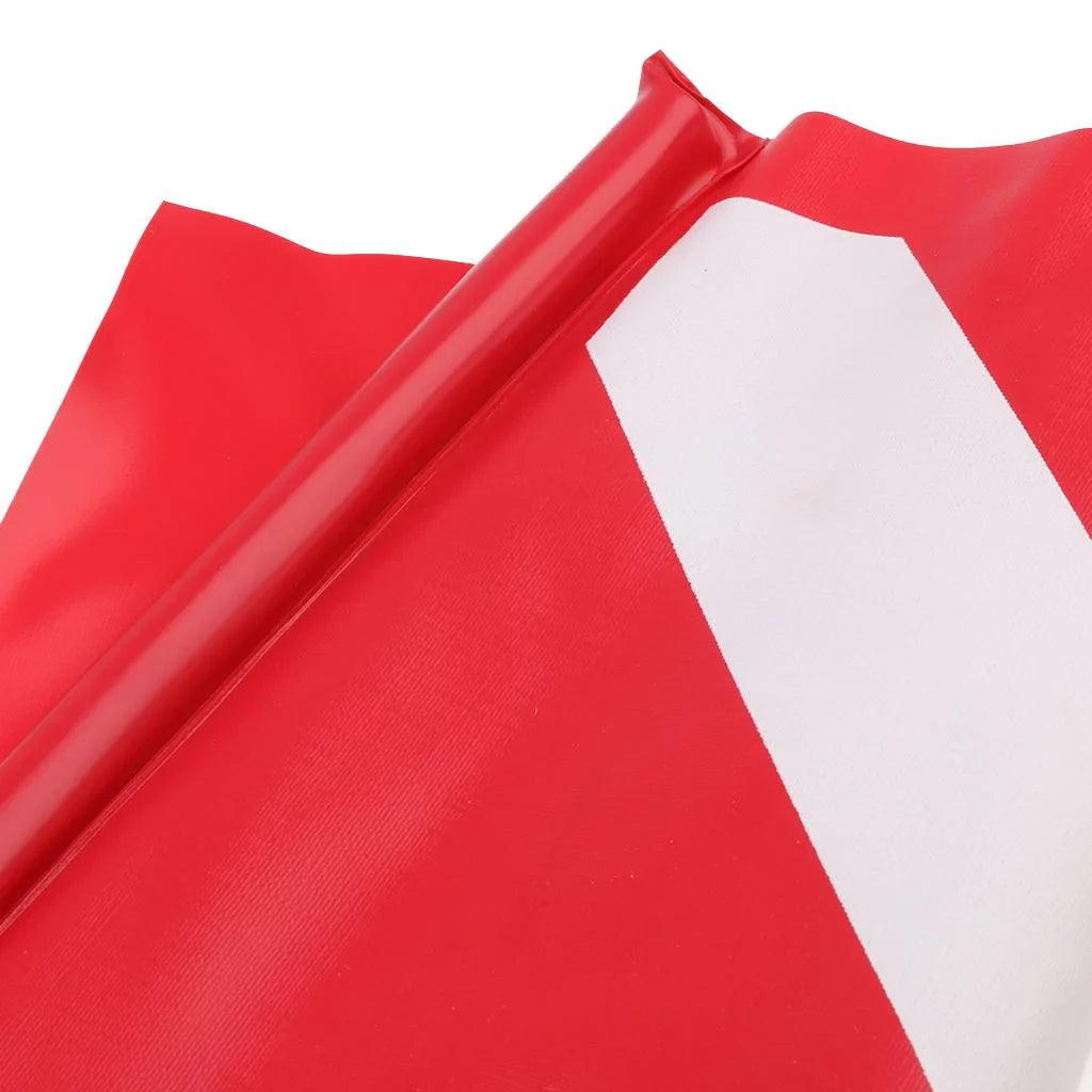 InfLatitudeable Dive Buoy With Red Flag Snorkel Scuba Diving Surface Marker Safety Outdoor Accessory