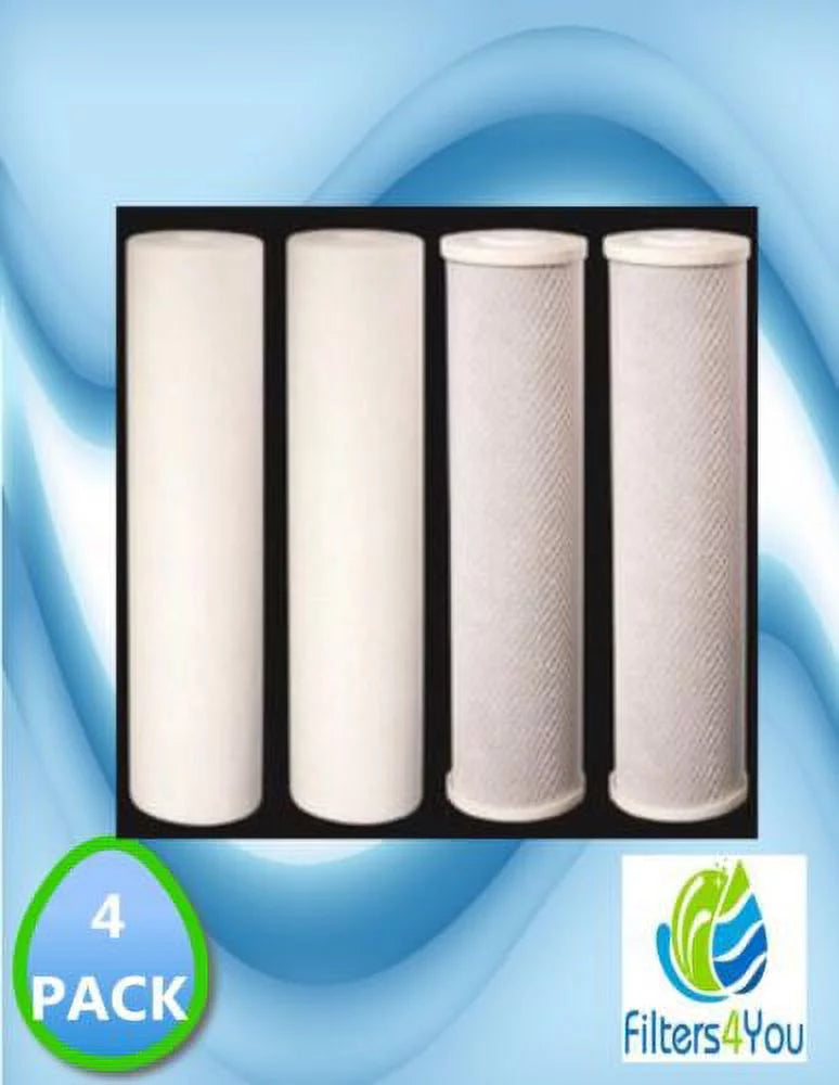 Big Blue CTO Carbon Block & Sediment 20”x4.5" Replacement Filter Cartridges Set