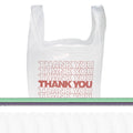 Inteplast Group "Thank You" Handled T-Shirt Bags, 11 1/2 x 21, Polyethylene, White, 900/Carton