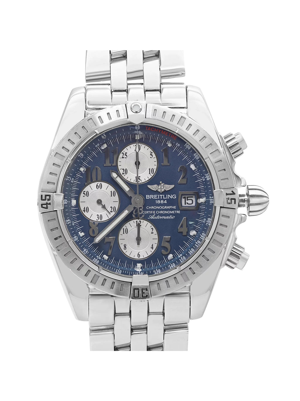 Breitling Chronomat Evolution Steel Blue Dial Automatic Watch A1335611/C647-357A