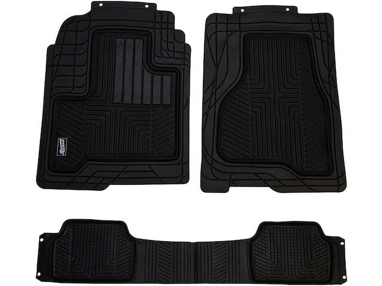 Floor Mat Set 3 Piece - Compatible with 2000 - 2018 Toyota Tundra 2001 2002 2003 2004 2005 2006 2007 2008 2009 2010 2011 2012 2013 2014 2015 2016 2017