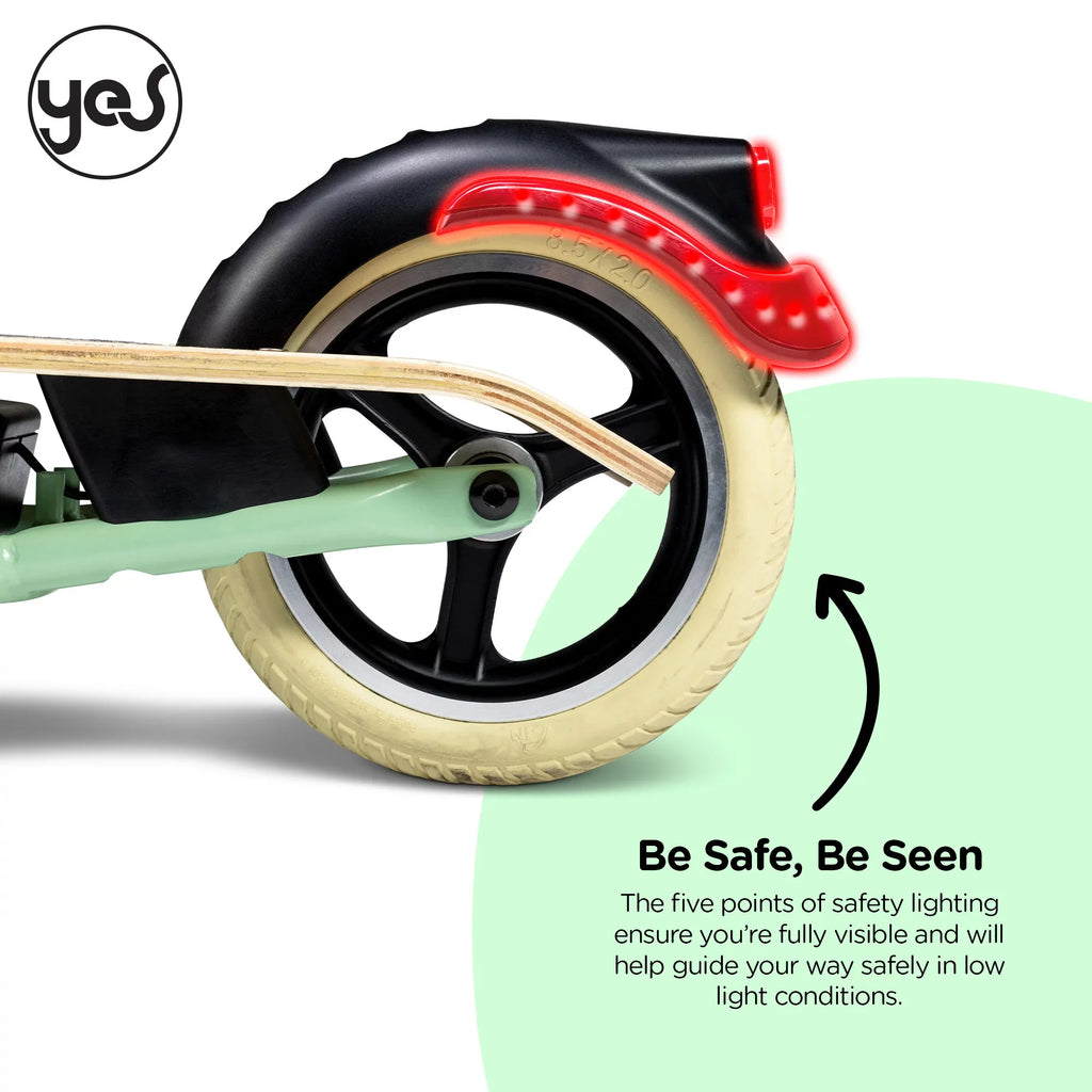 Yvolution YES Electric Scooter for Adults (Green) LED Display, Foldable Design
