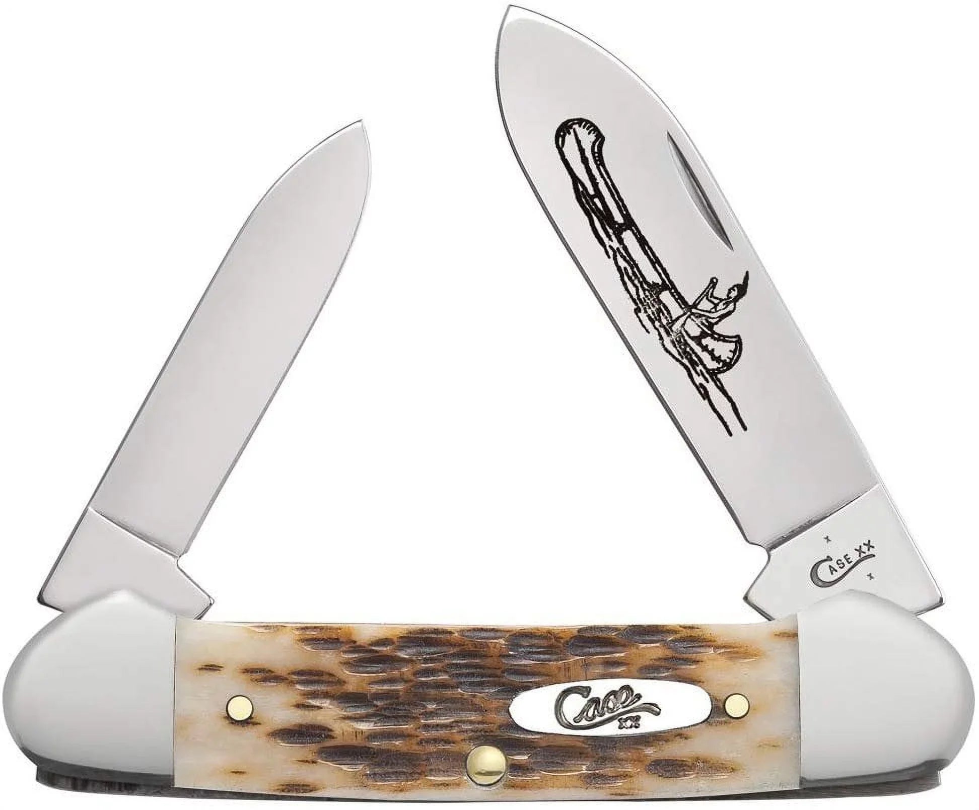 Case Amber Bone CV Canoe Pocket Knife