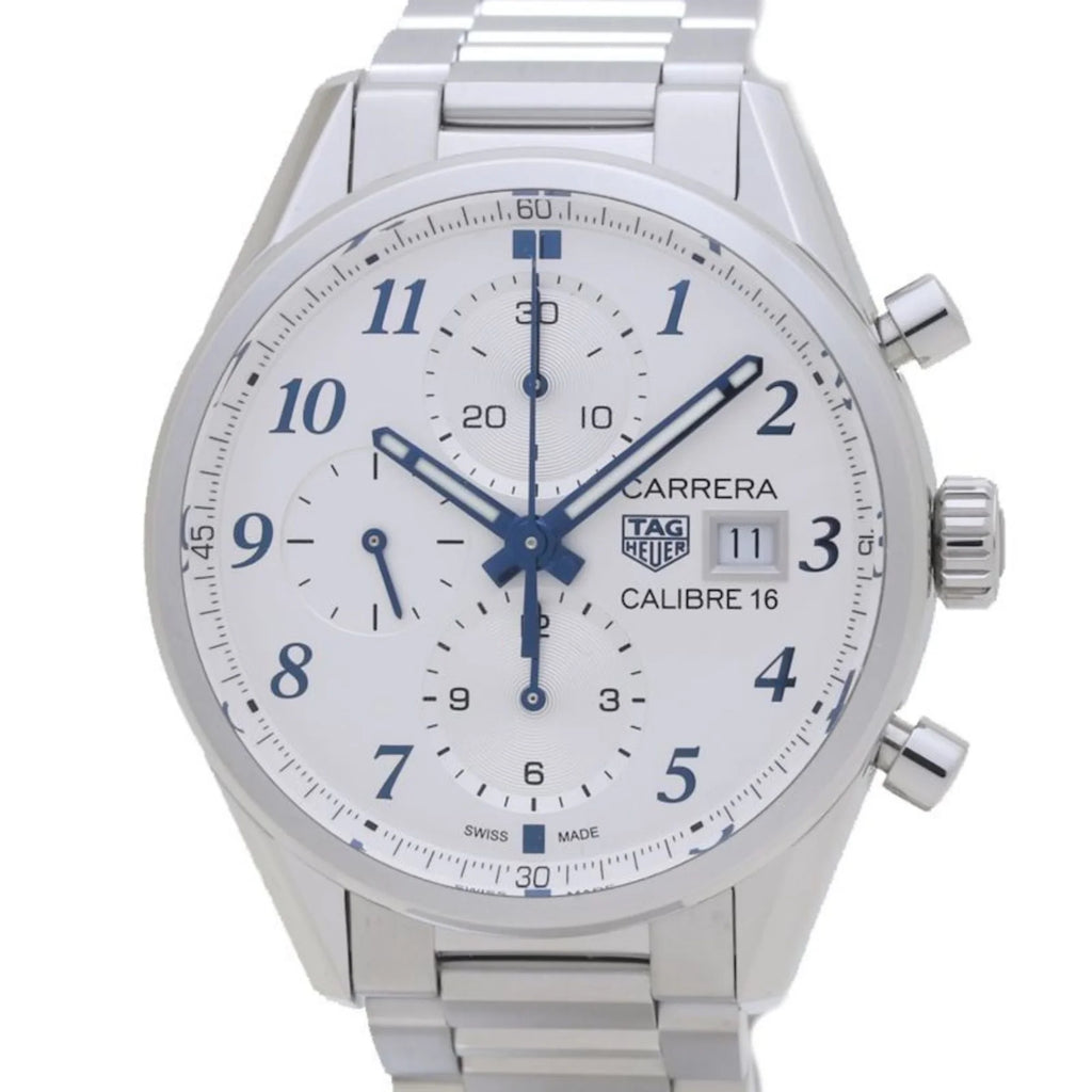 Pre-Owned TAG HEUER Carrera Chronograph Blue Edition CBK2114.BA0715 Stainless Steel Men's 39307 (Good)