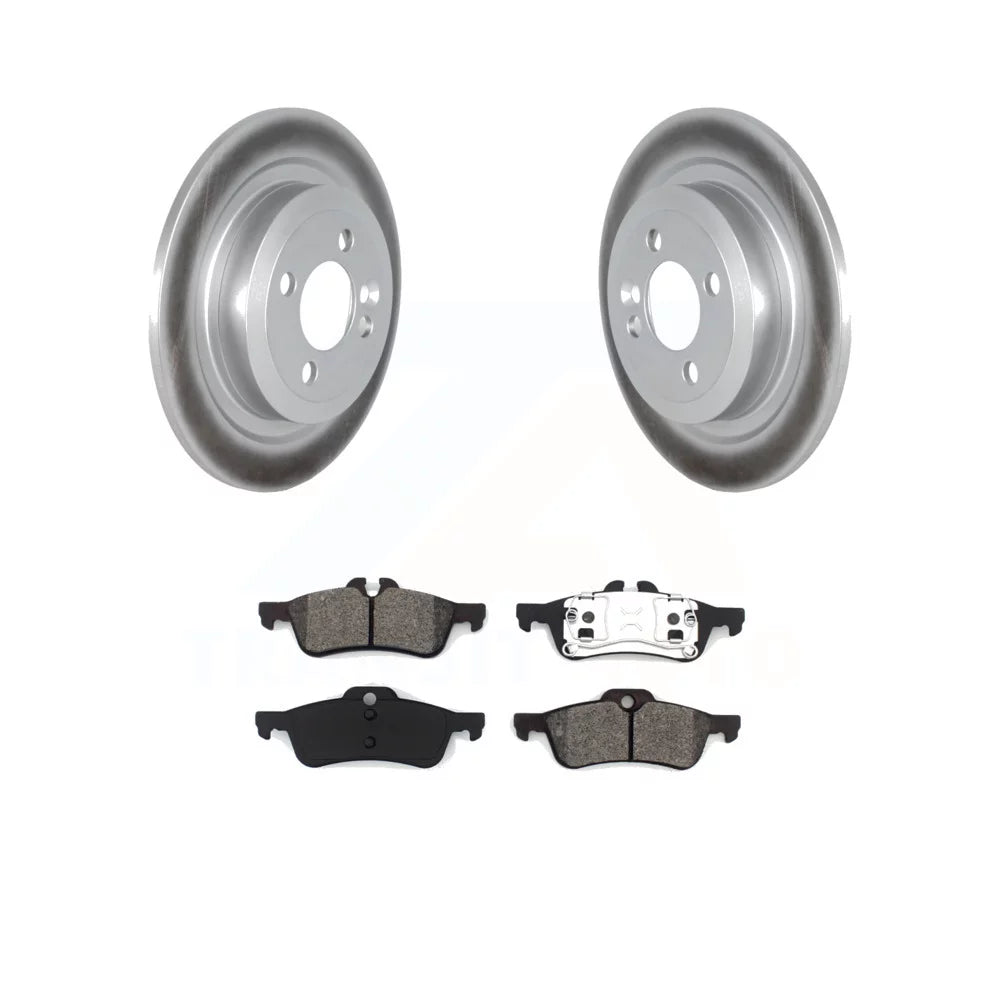 Transit Auto - Rear Coated Disc Brake Rotors And Semi-Metallic Pads Kit For 2007-2008 Mini Cooper Convertible With 280mm Diameter Rotor KGS-102310