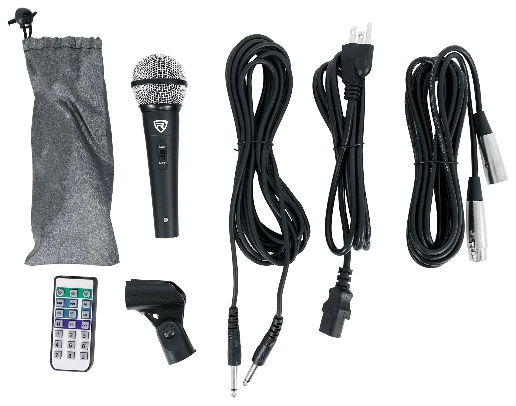 Rockville RPG122K 12" Portable PA System 2 Powered Speakers Bluetooth+Mic+Stands