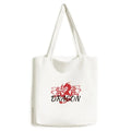 Dragon Animal Myth Wings East West Tote Canvas Bag Shopping Satchel Casual Handbag