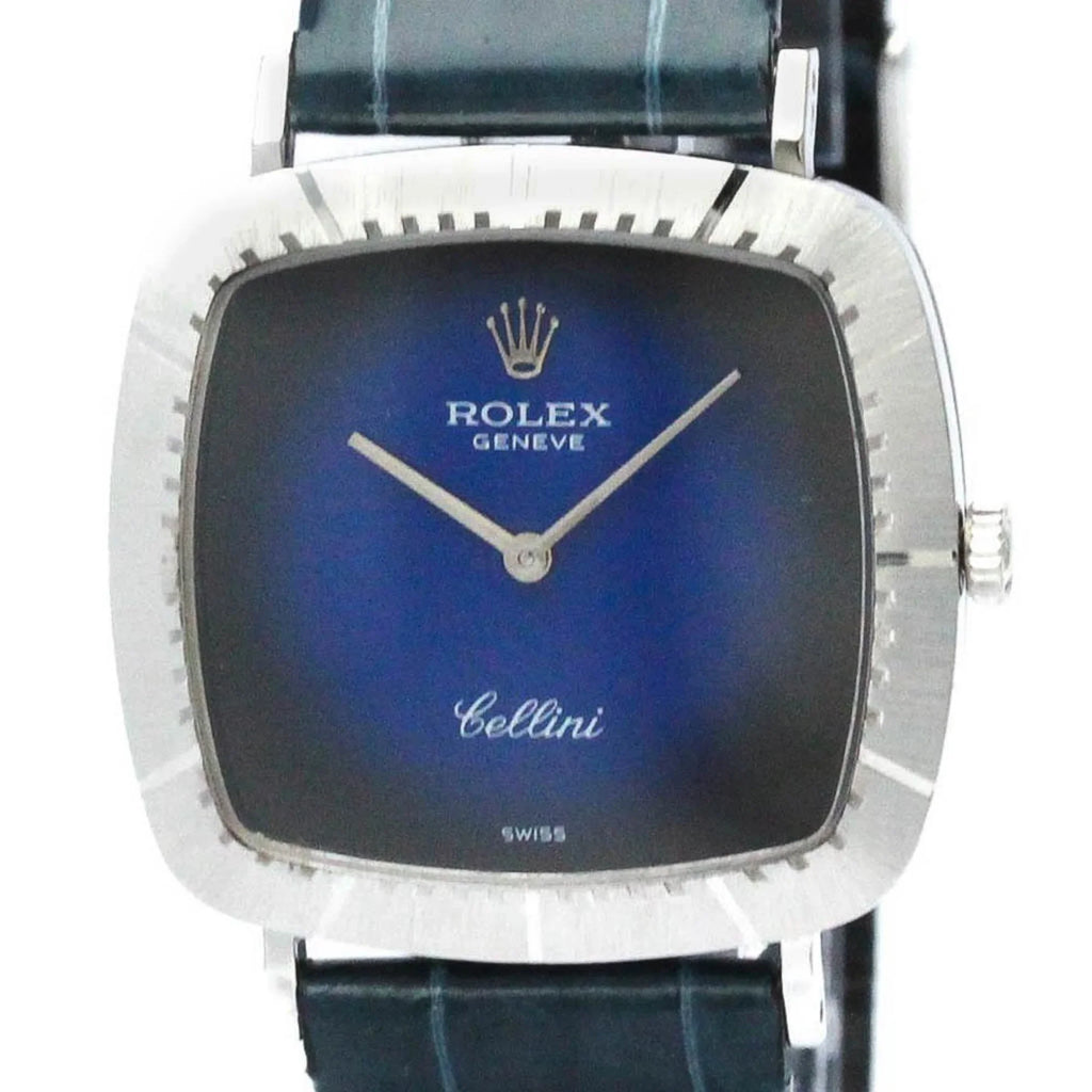 Pre-Owned Vintage ROLEX Cellini 4084 18K White Gold Hand-Winding Mens Watch BF567340 (Good)