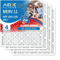 21.5x23.5x1 Air Filter MERV 11 Comparable to MPR 1000, MPR 1200 & FPR 7 Electrostatic Pleated Air Conditioner Filter 4 Pack HVAC USA Made 21.5x23.5x1 Furnace Filters by AIRX FILTERS WICKED CLEAN AIR.