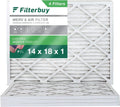 Filterbuy 14x18x1 MERV 8 Pleated HVAC AC Furnace Air Filters (4-Pack)