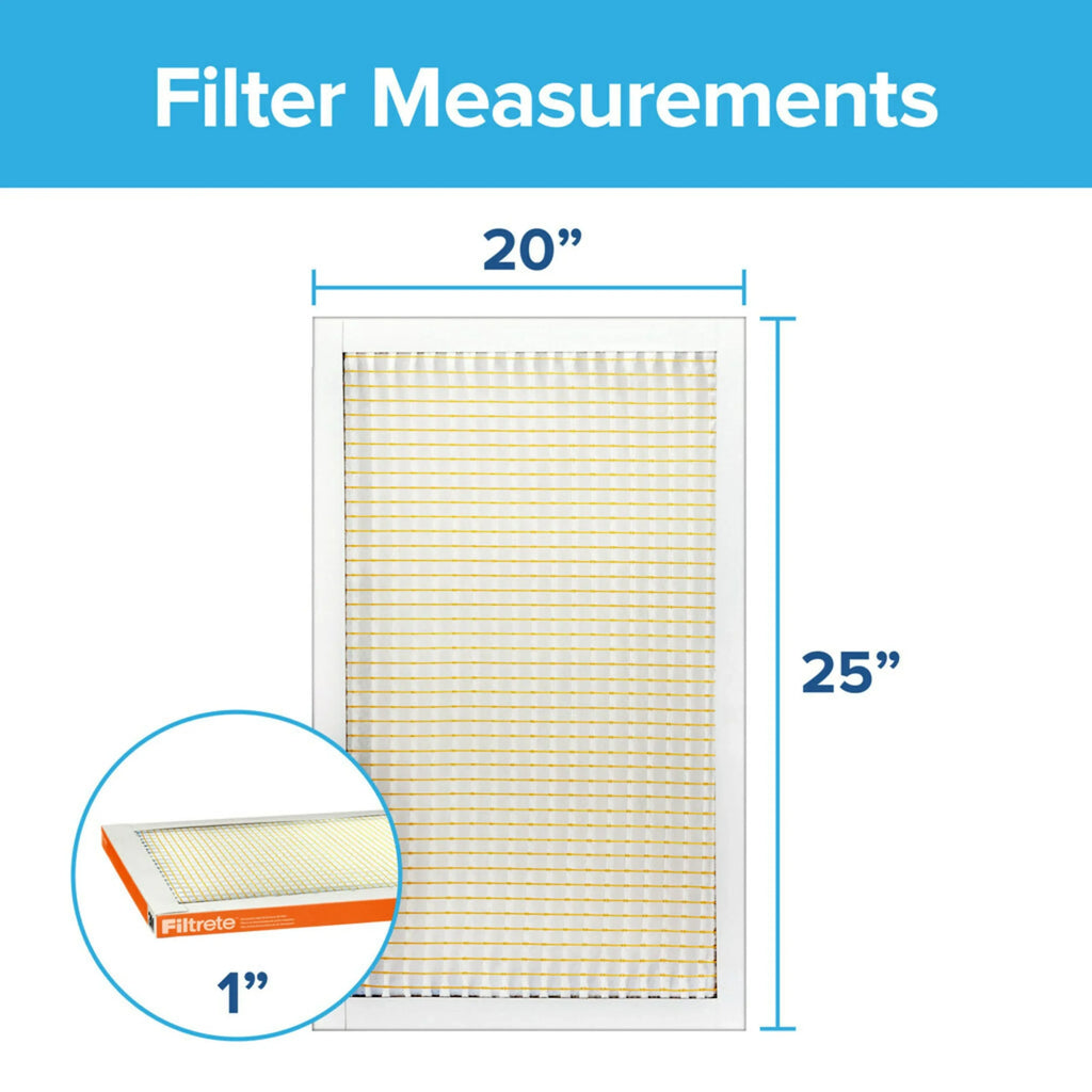Filtrete 20x25x1, MERV 10, Micro Particle Reduction HVAC Furnace Air Filter, 800 MPR, 4 Filters