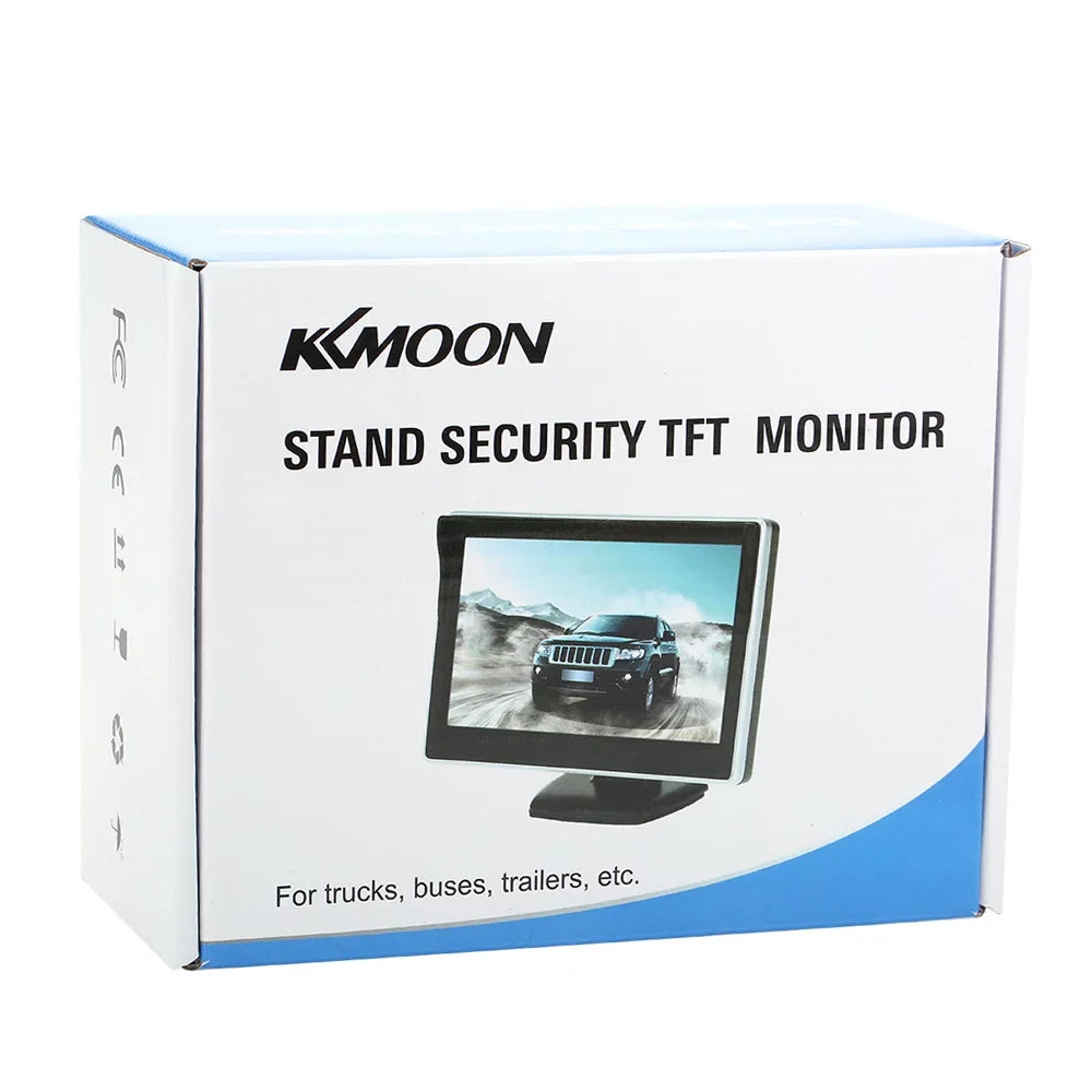 Tomshoo 5 Inch TFT LCD Display Monitor Car Rear View Backup Reverse System + Parking Camera, Clear Image, Easy InstalLatitudeion, Ideal for Cars and Trucks