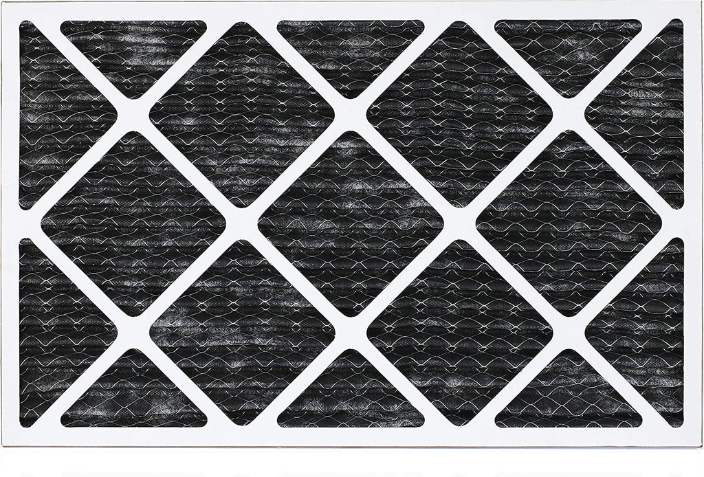 Filterbuy 10x24x1 MERV 8 Odor Eliminator Pleated HVAC AC Furnace Air Filters with Activated Carbon (5-Pack)