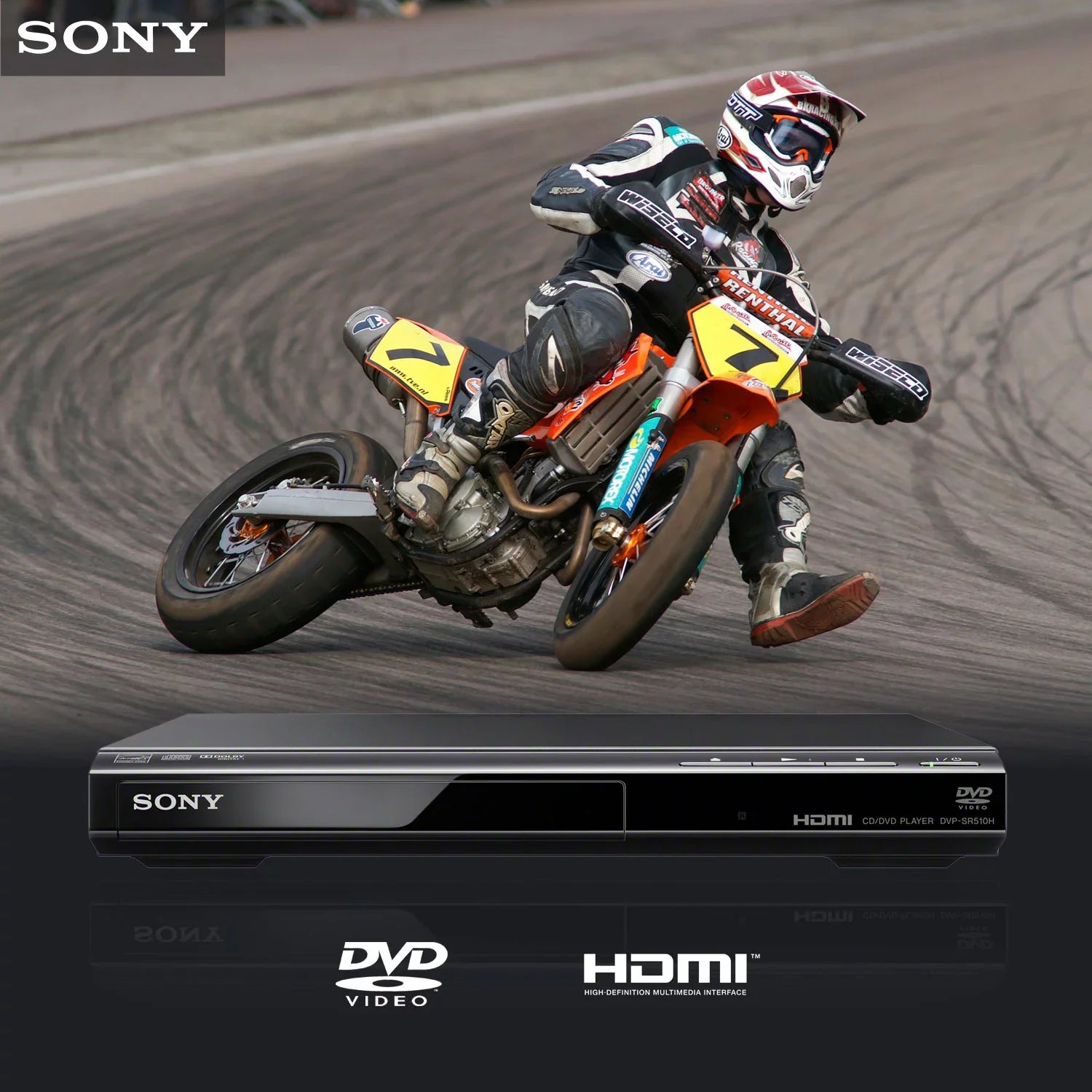 DVP-SR510H 1 Disc(s) DVD Player, 1080p, Black