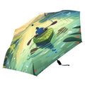 Boating- 101 - To Boating Landscape Compact Folding Umbrella for Rain Windproof Travel Umbrella UPF 50+ Lightweight Packable Arc Size