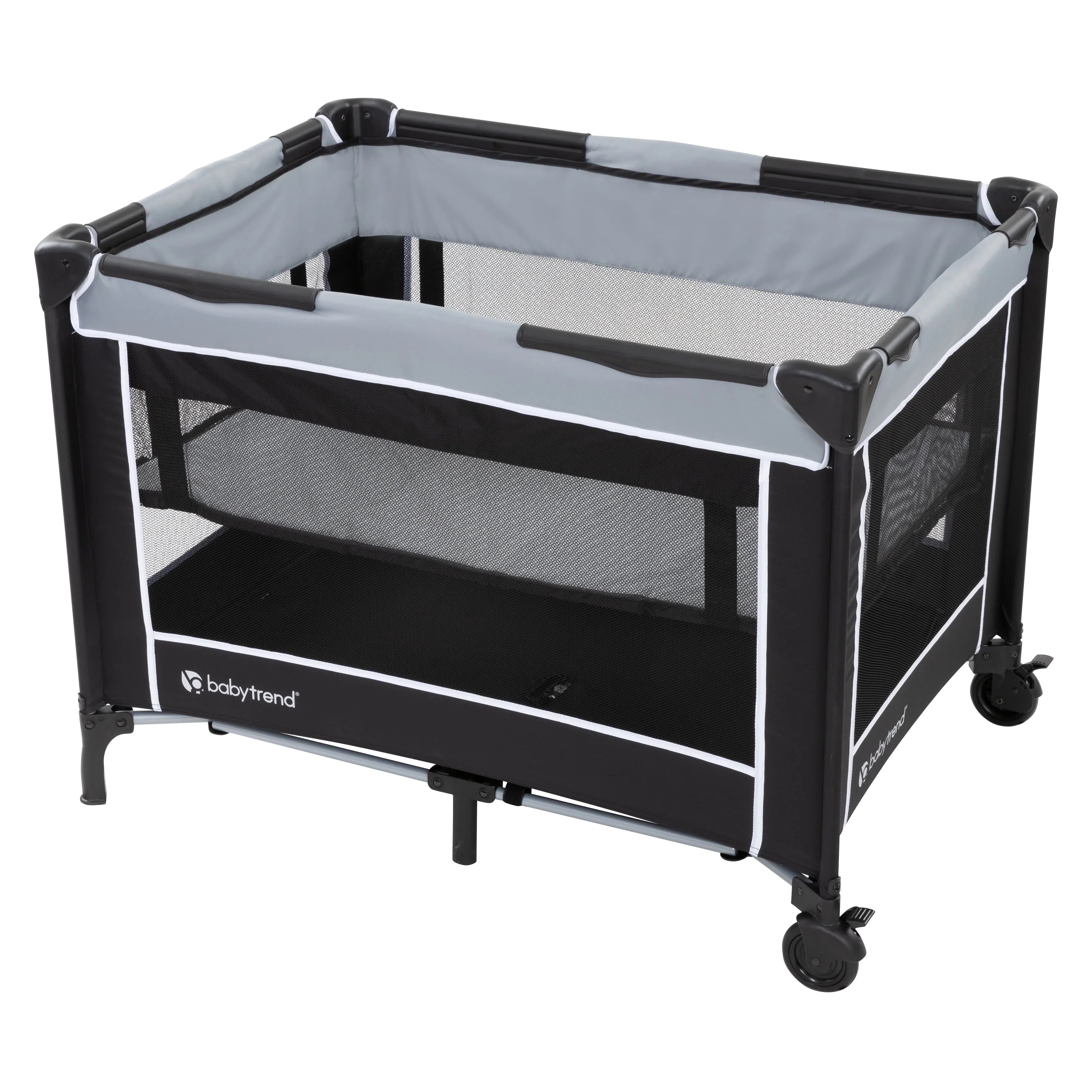 Baby Trend FLatitude Portable Playard with Bassinet – Twinkle Grey, Unisex