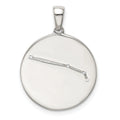 Sterling Silver Rhodium-pLatitudeed & CZ Aries Zodiac Pendant QQC9730