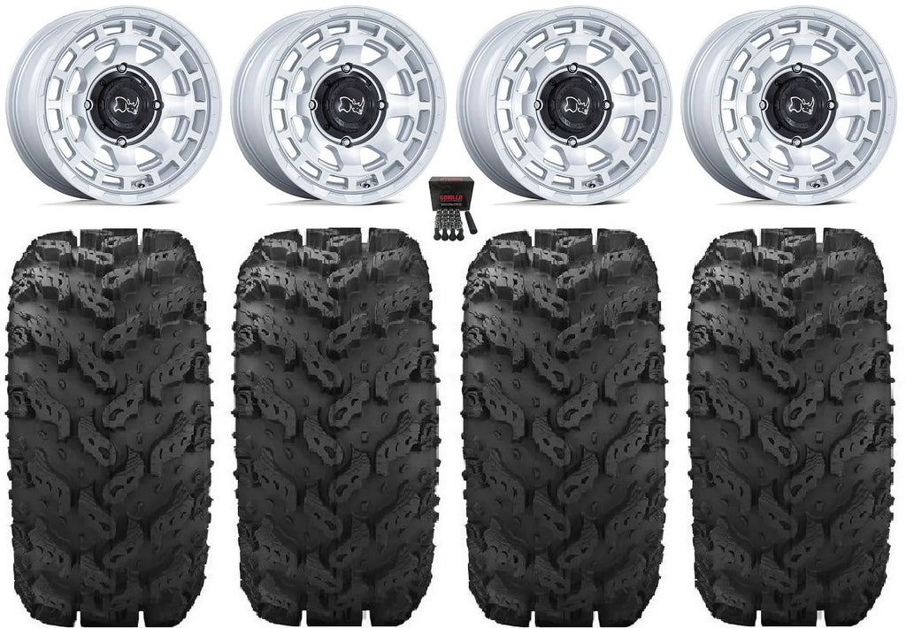 Black Rhino Chamber 14" Wheels Si 28" Reptile Tires Yamaha Viking Wolverine YXZ1000R CFMoto ZForce 950 UForce 1000