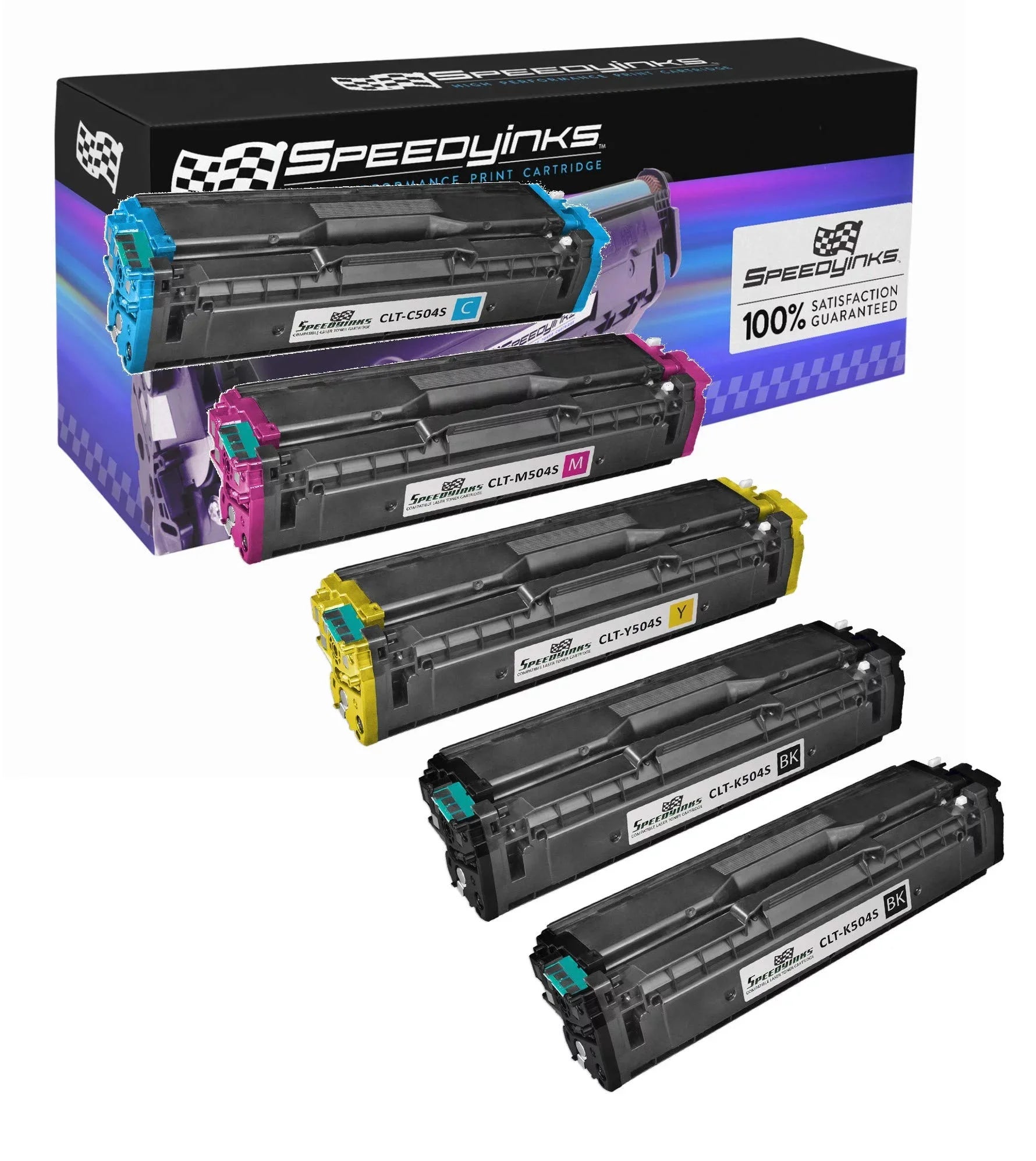 Speedy Inks Toner Cartridge Replacement for  CLT-504S Series (2 Black, 1 Cyan, 1 Magenta, 1 Yellow, 5-Pack)