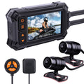 3" Motorcycle Dash Camera A12 Waterproof GPS WIFI 1080P Front Rear Night Vision