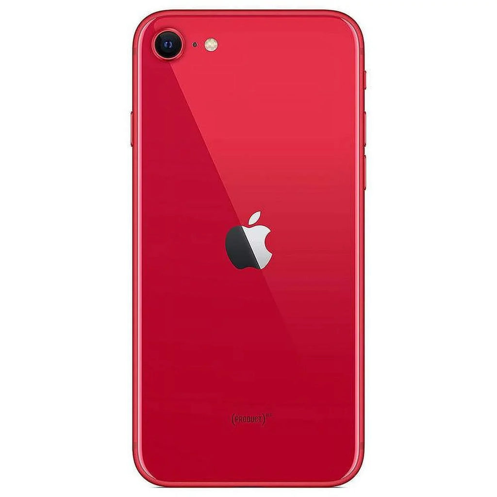 Restored  iPhone SE (2nd Gen) A2275 (Fully Unlocked) 64GB Red w/ Pre-Installed Tempered Glass (Refurbished)