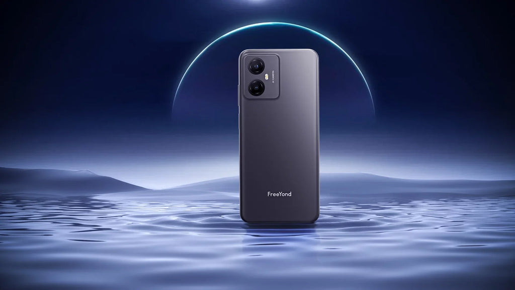 FreeYond F9 Smartphone, HD+6.52" Display Dual Sim, Battery 5000 MAh, 64GB/128GB Rom, Real Dual Camera 13+8MP With 2MP Macro(Blue)