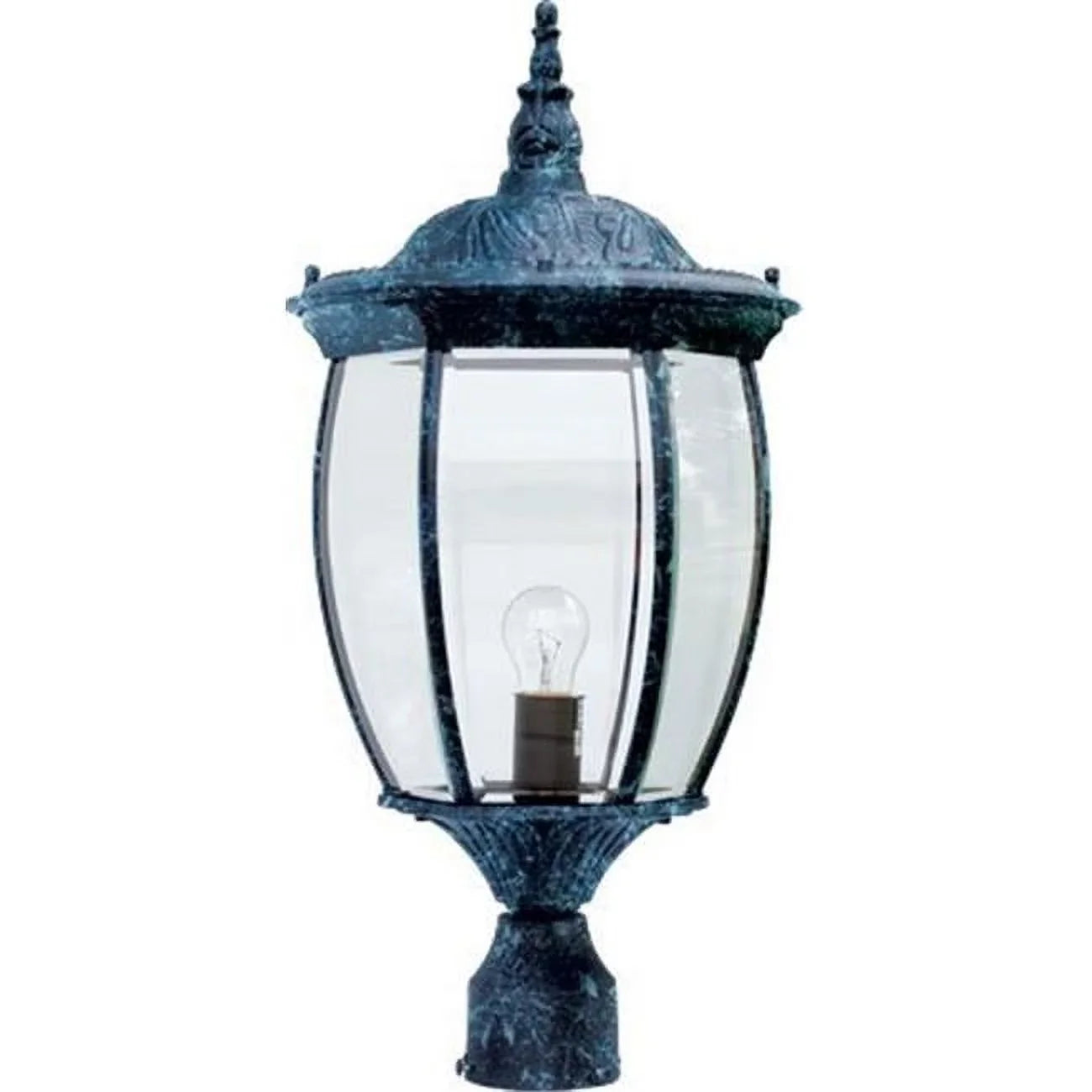 Dabmar Lighting  Powder Coated Cast Aluminum Post Top Light Fixture - Verde Green - 23.38 x 11.13 x 11.13 in.