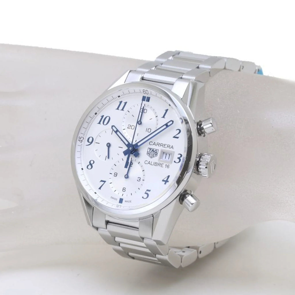 Pre-Owned TAG HEUER Carrera Chronograph Blue Edition CBK2114.BA0715 Stainless Steel Men's 39307 (Good)