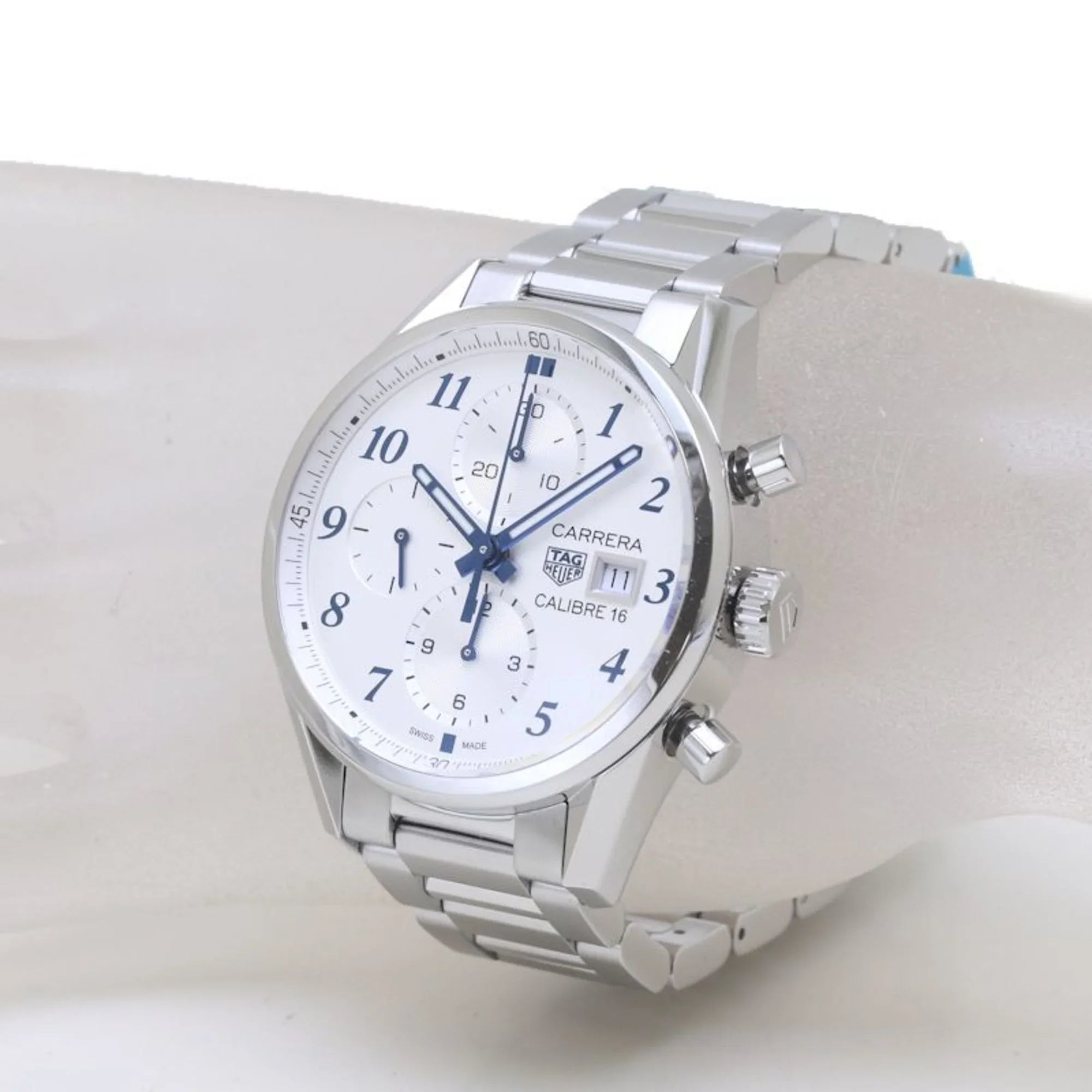 Pre-Owned TAG HEUER Carrera Chronograph Blue Edition CBK2114.BA0715 Stainless Steel Men's 39307 (Good)