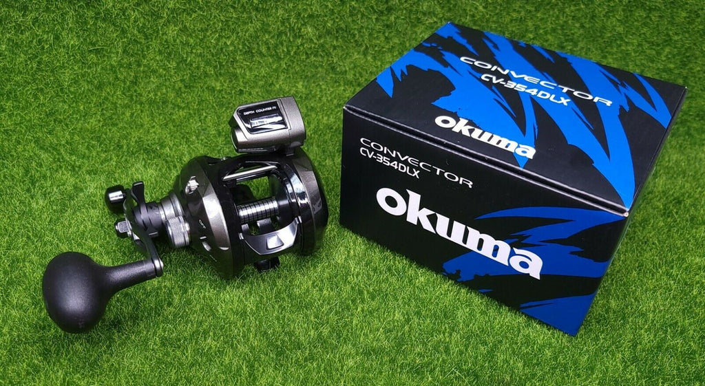 Okuma Convector Cv-354dlx Left Hand Low Profile Line Counter Fishing Reel