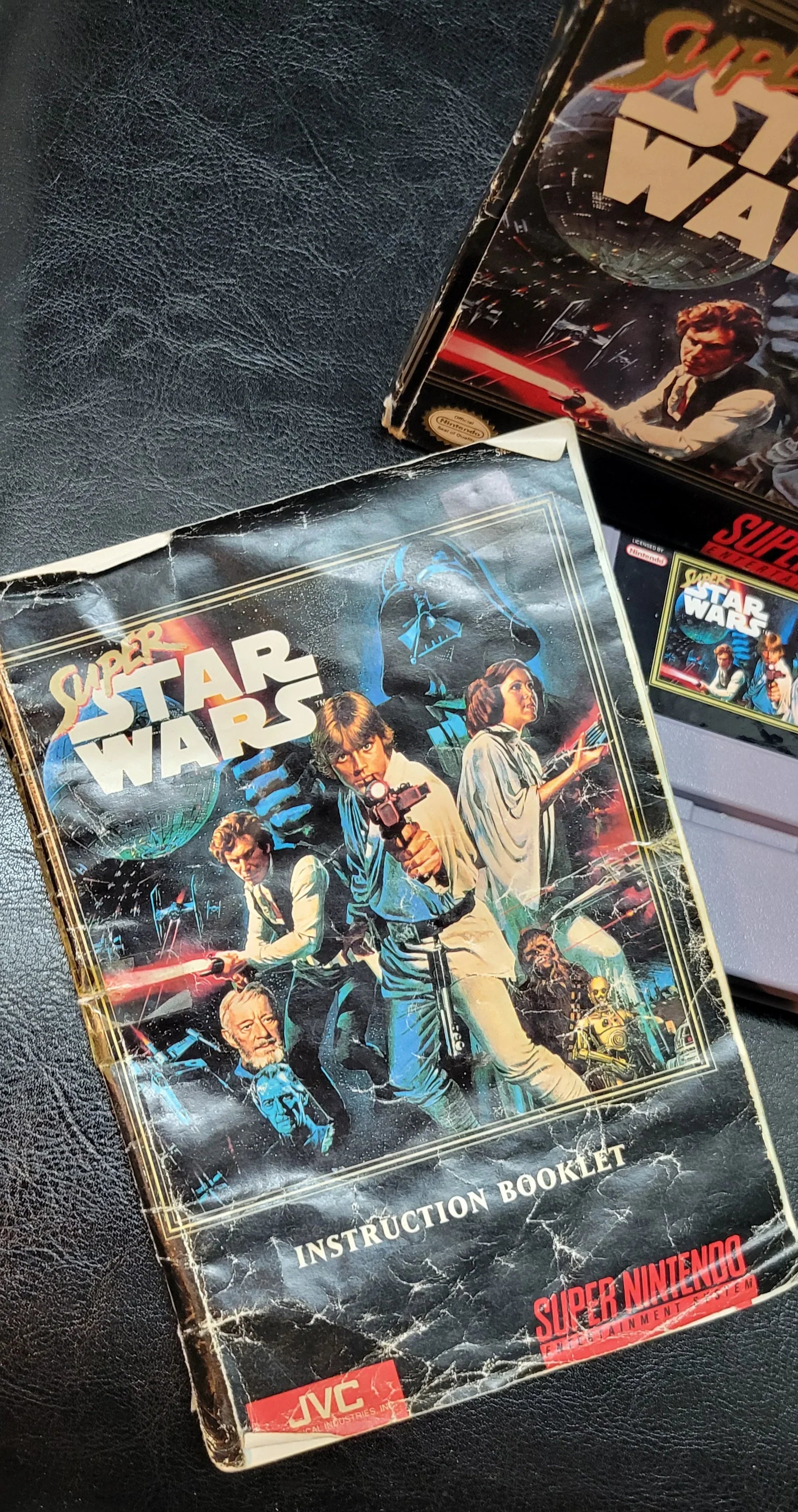 Authentic 1992 STARWARS SNES Cartridge (Super Nintendo Ent. System) CIB Complete In Box + Instructions ImmacuLatitudee Condition Original Owner
