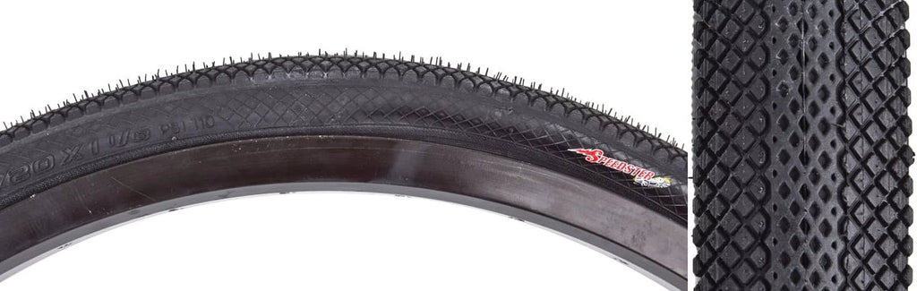 Vee Tire Co. Speedster BMX Tire: 20" x 1-1/8" Folding Bead Black