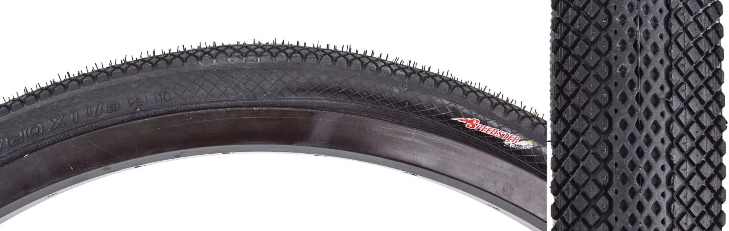 Vee Tire Co. Speedster BMX Tire: 20" x 1-1/8" Folding Bead Black