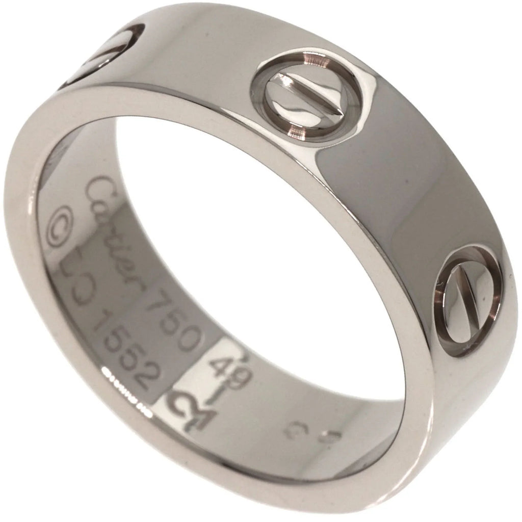 Pre-Owned Cartier Love Ring #49 Ring, K18 White Gold, Women's CARTIER (Good)