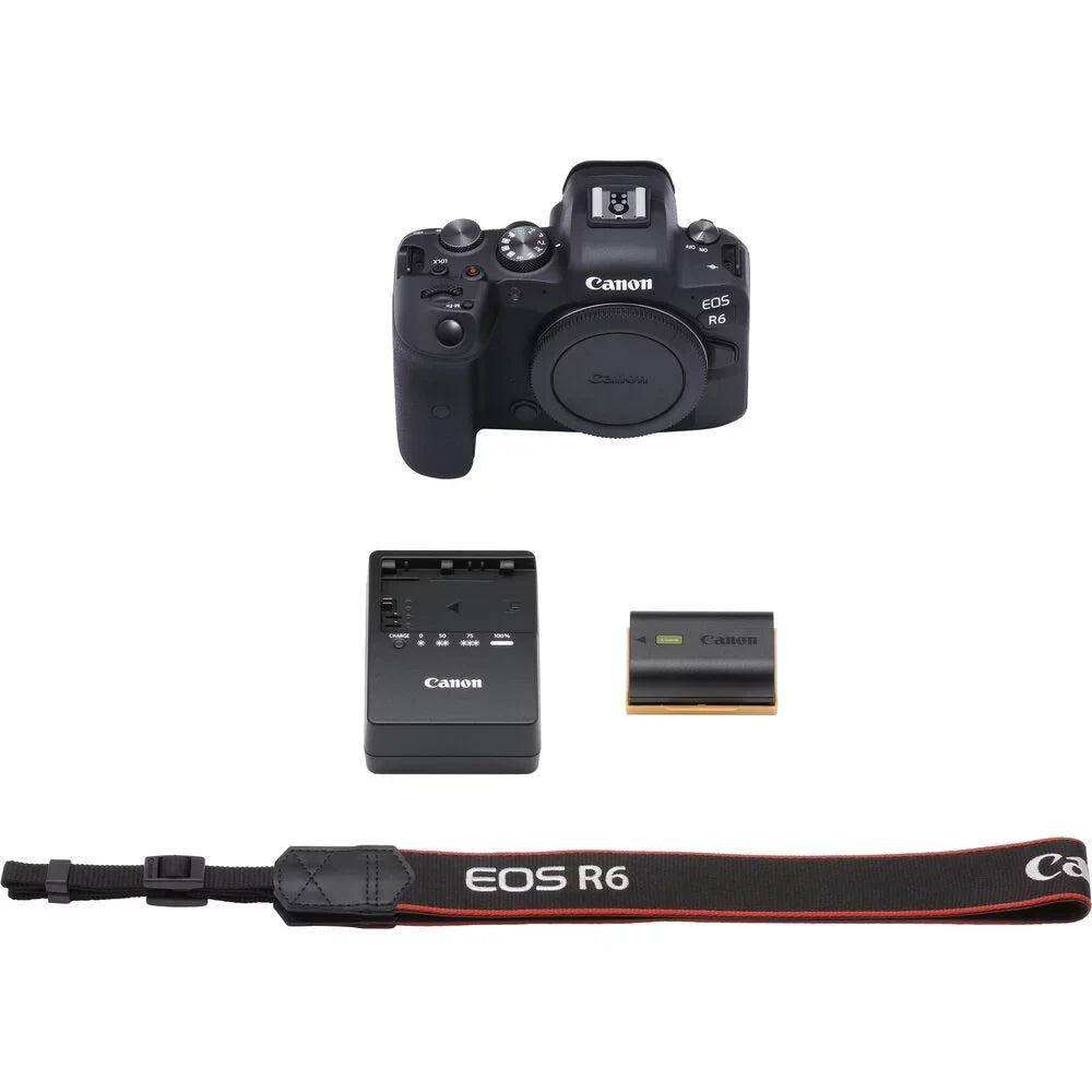 EOS R6 Mirrorless Digital Camera (Body Only) - 12PC Accessory Bundle