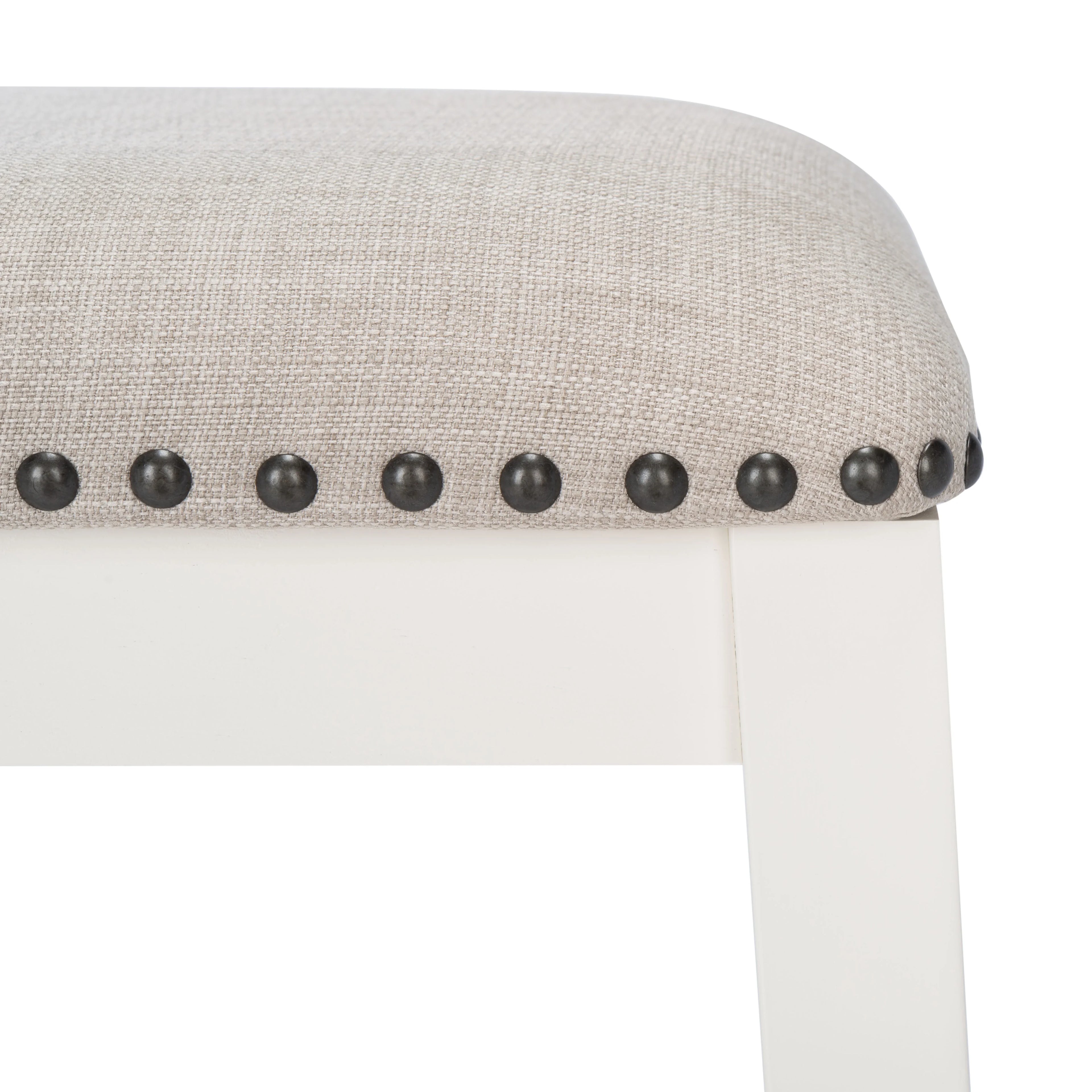 SAFAVIEH Aero Mid-Century Counter Stool, White, Set of 2 (18.8 in. W x 13 in. D x 25 in. H)