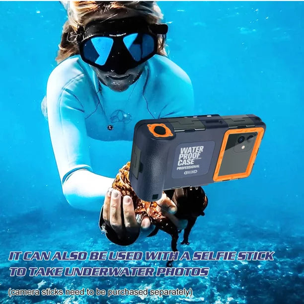 UrbanX Professional [15m/50ft] Swimming Diving Surfing Snorkeling Photo Video Waterproof Protective Case Underwater Housing for  A6600 And all Phones Up to 6.9 Inch LCD with Lanyard