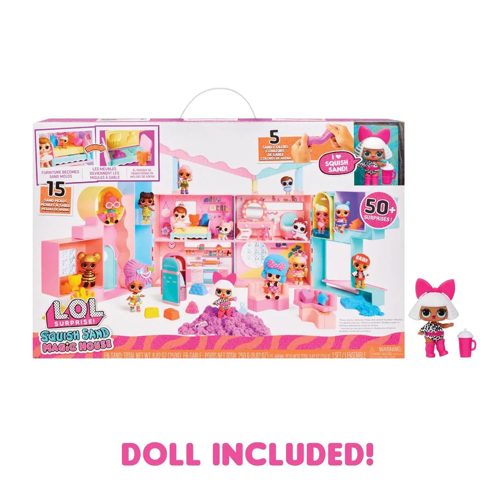LOL Surprise Squish Sand Magic House Playset with Tot, Ages 4+