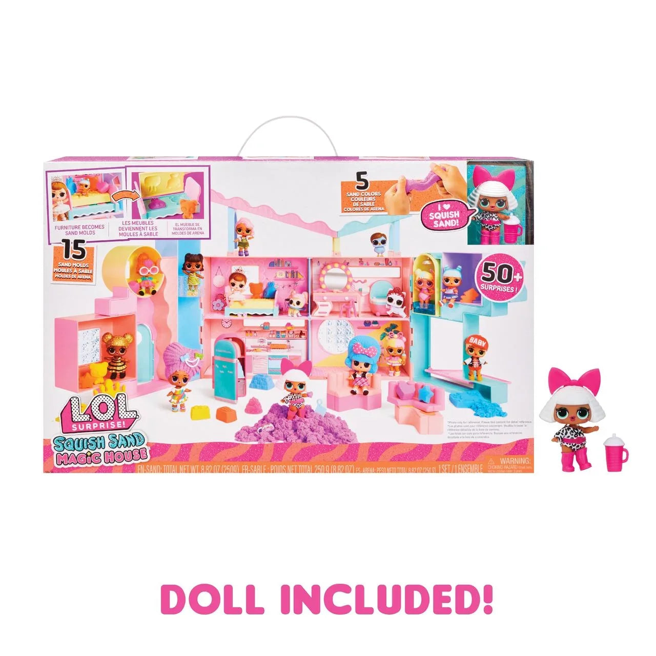 LOL Surprise Squish Sand Magic House Playset with Tot, Ages 4+