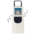 Giant Luxury Cruise Ship Poster Apron Adjustable Bib Cotton Linen BBQ Kitchen Pocket Pinafore