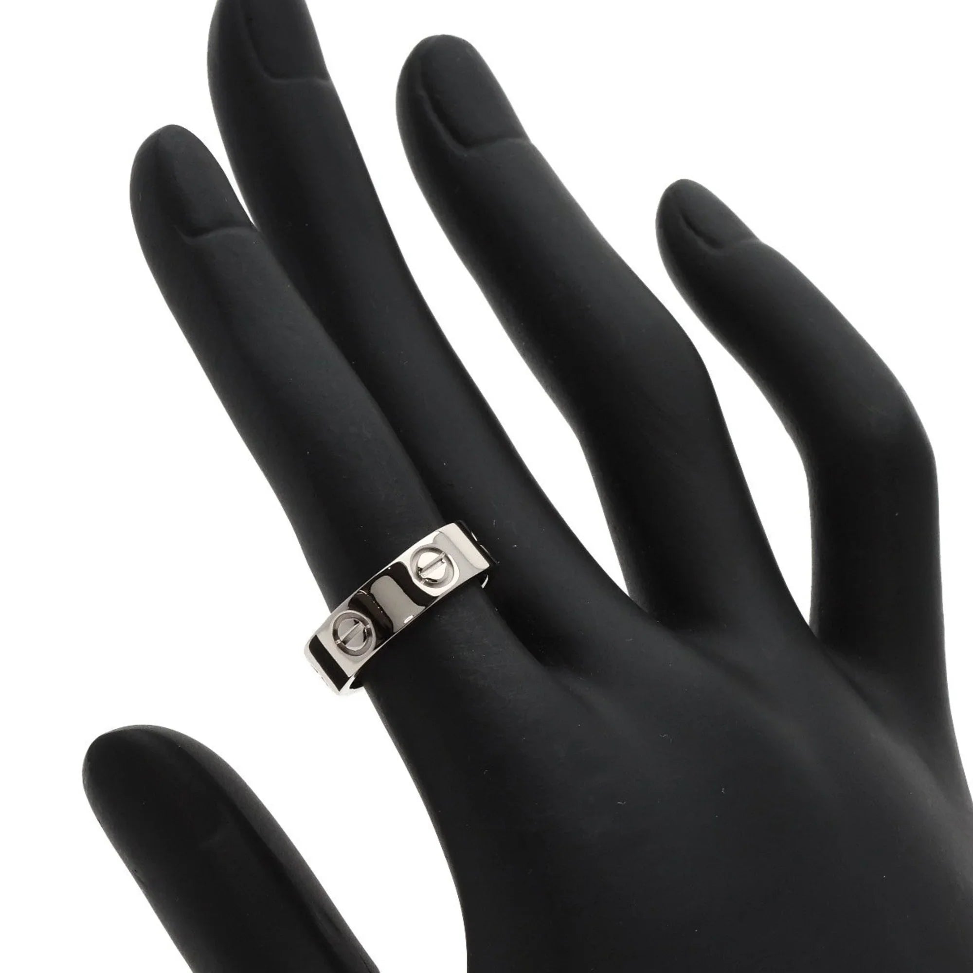Pre-Owned Cartier Love Ring #49 Ring, K18 White Gold, Women's CARTIER (Good)