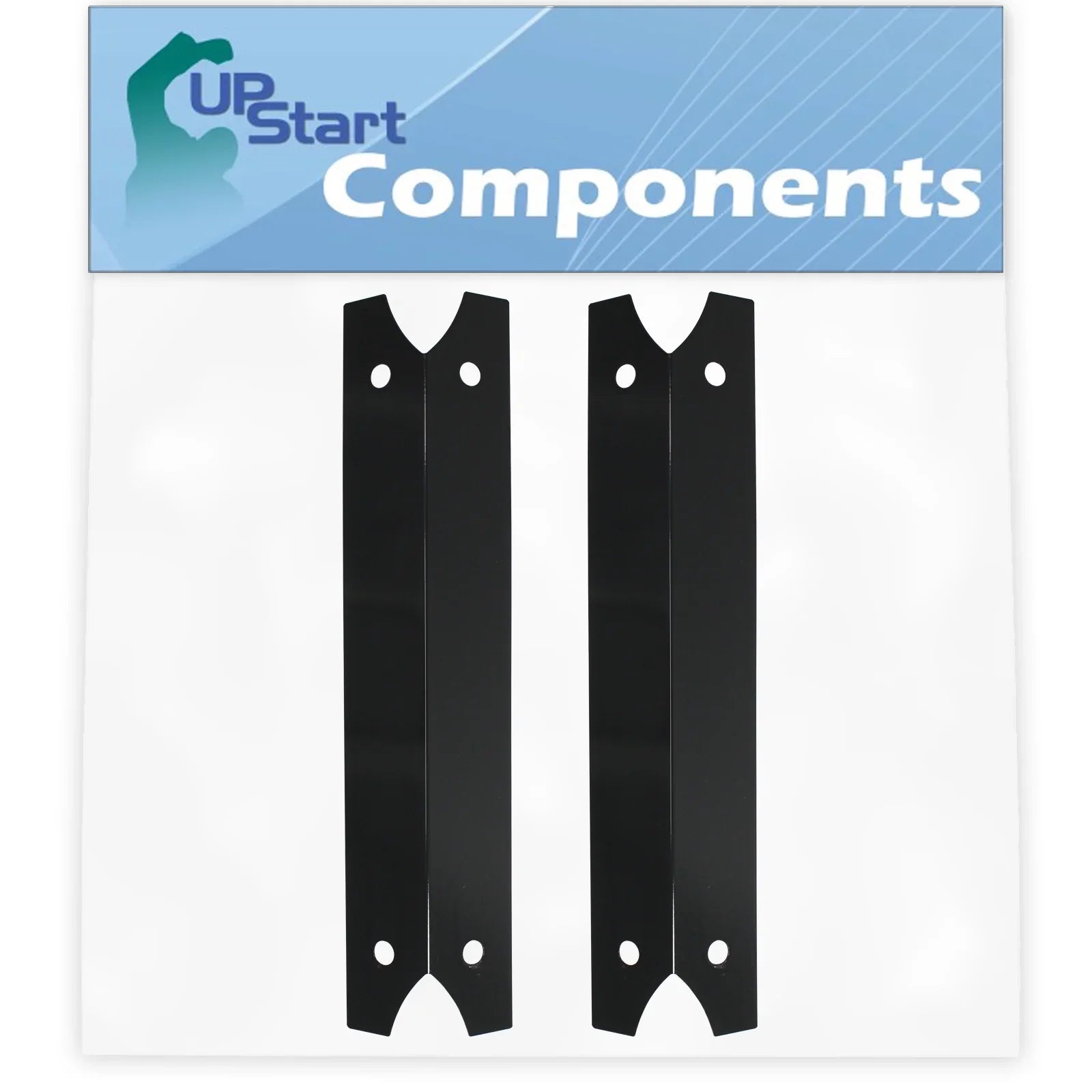 2-Pack BBQ Grill Heat Shield PLatitudee Tent Replacement Parts for Charmglow 810-7600-S - Compatible Barbeque Porcelain Steel Flame Tamer, Flavorizer Bar, Vaporizer Bar, Burner Cover 17 3/4"