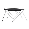 Bimini Top Boat Cover 46" High 3 Bow 6' ft. L x 67" - 72" W Solution Dye Black