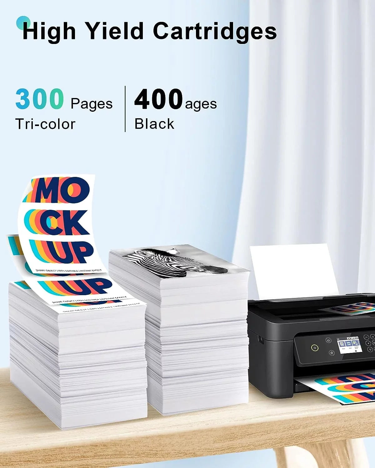 275XL 276XL Ink Cartridge for  Ink 275 and 276 PG-275 XL CL-276 XL High Capacity Combo Pack Compatible with  PIXMA TS3500 TS3520 TS3522 TR4700 TR4720 TR4722 Printer (1 Black, 1 Tri-Color)