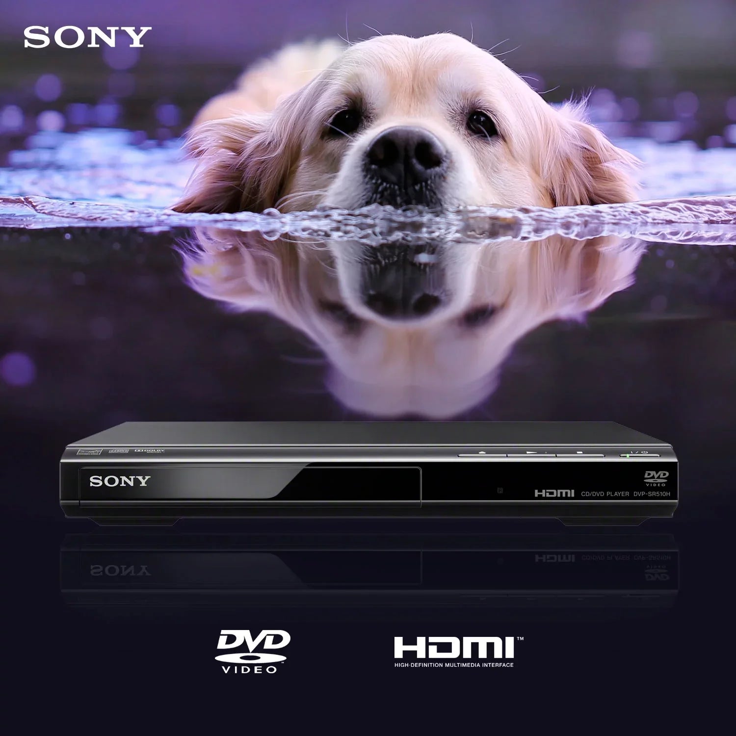 DVP-SR510H 1 Disc(s) DVD Player, 1080p, Black