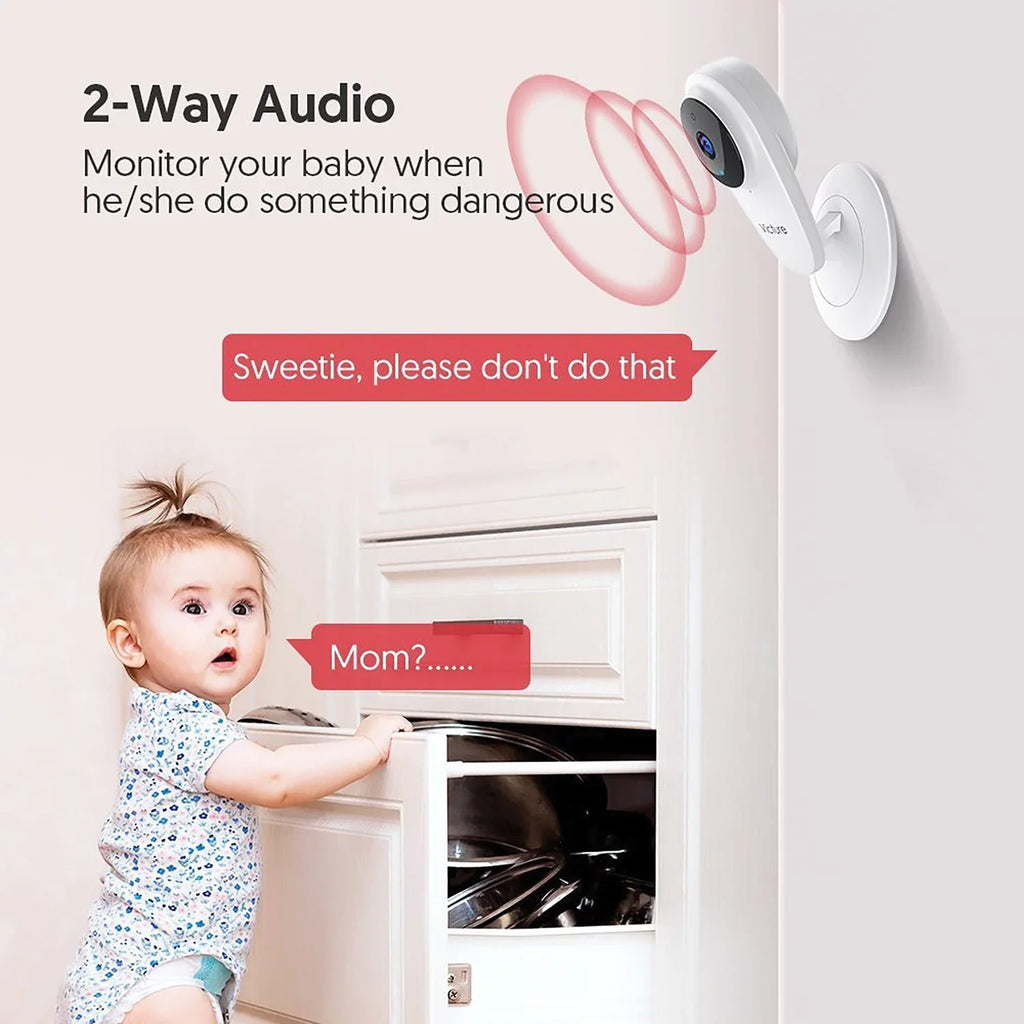 Victure WiFi Baby Monitor, 1080P Indoor Smart Home Security Camera with Color Night Vision, White
