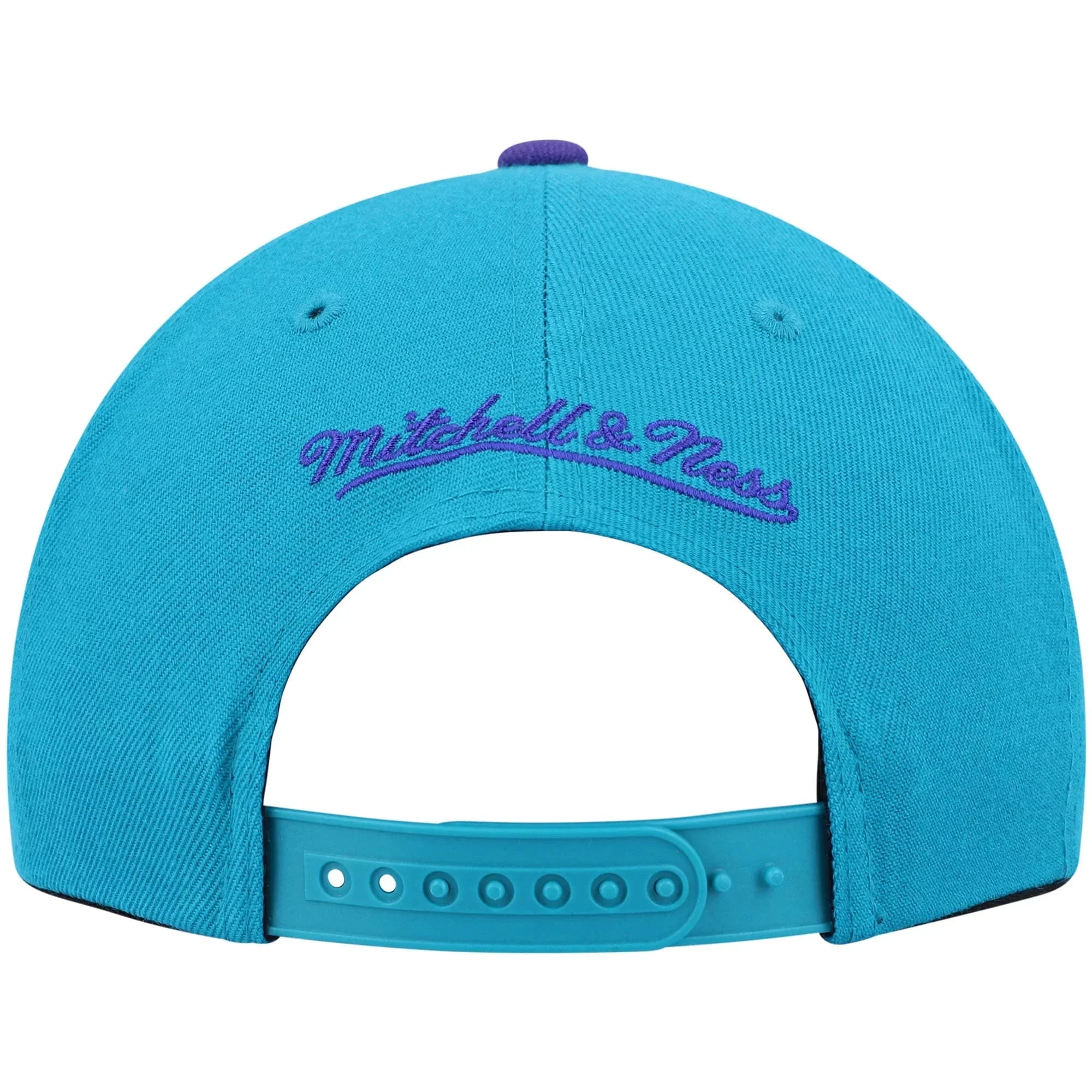 Men's Mitchell & Ness Teal/Purple Charlotte Hornets Hardwood Classics Team Two-Tone 2.0 Snapback Hat - OSFA