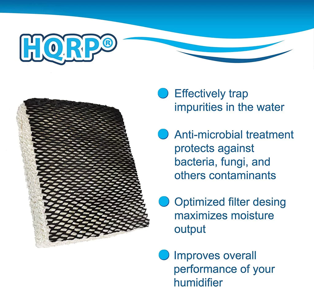 HQRP 4-Pack Humidifier Wick Filter for Bionaire WH2510, WH2530, WH3060, WS3510, WS3560, WS3650-U Humidifiers