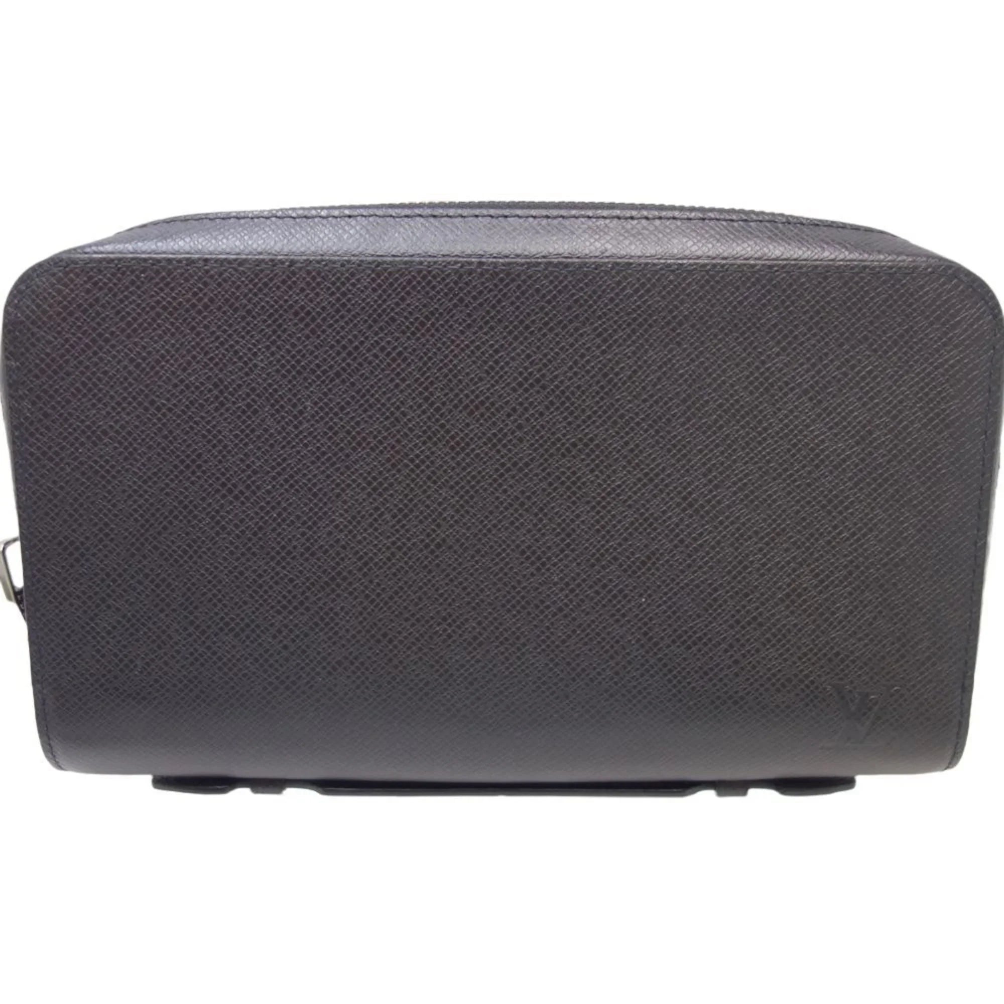 Pre-Owned Louis Vuitton Taiga LOUIS VUITTON Zippy XL M42097 Long Wallet Ardoise 083562 (Good)