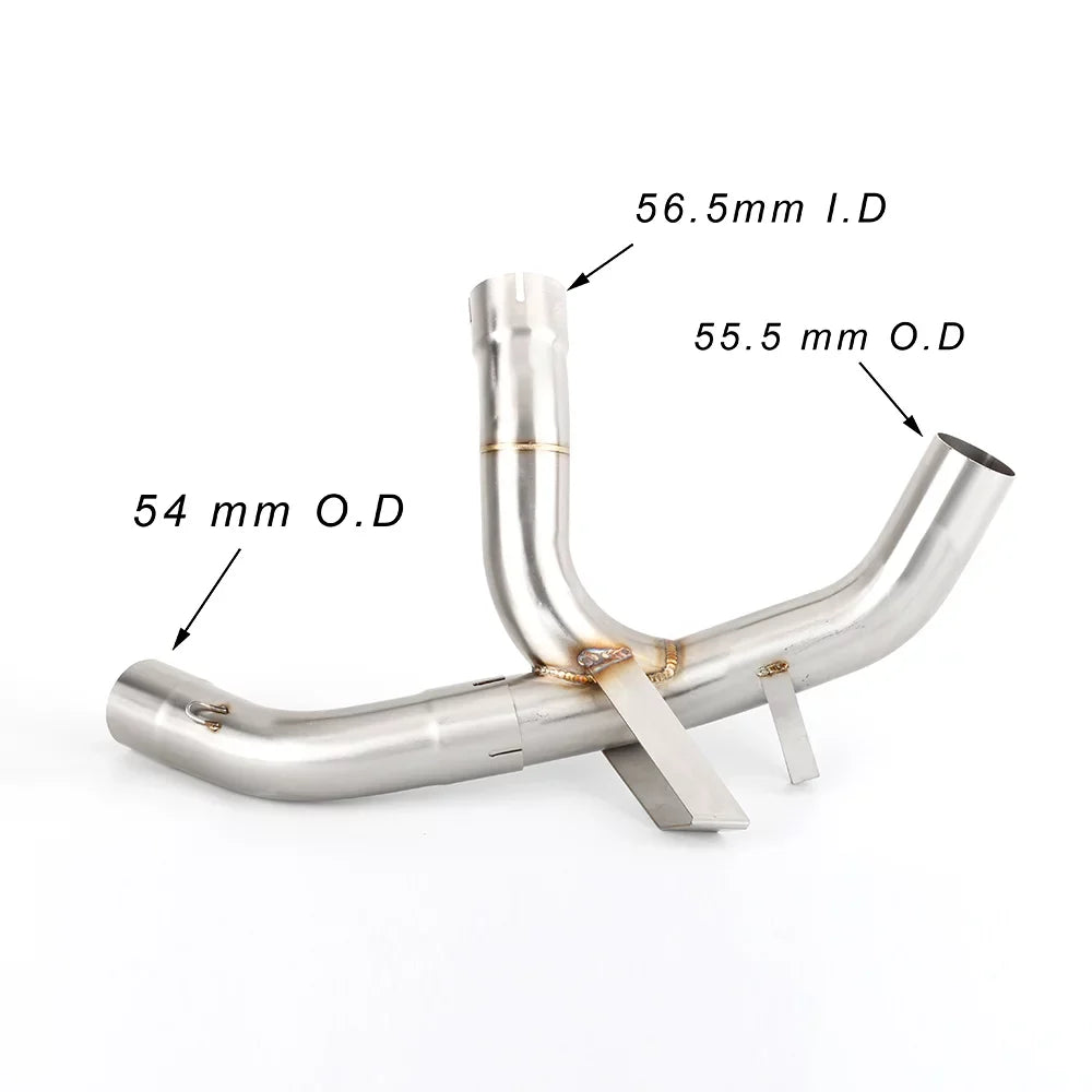 GFYSHIP For Ducati Multistrada 1200 Enduro 2016 to 2019 MTS1200 Motorcycle Exhaust Slip On Mid Link Pipe